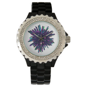 *~* Paarse microkristal voor vrouwen Horloge