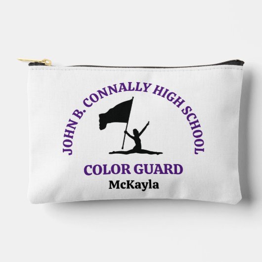 Paarse middelbare school Color Guard gepersonalise Etui (Voorkant)