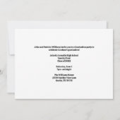 Paarse middelbare school koor foto afstudeerfeest kaart (Achterkant)