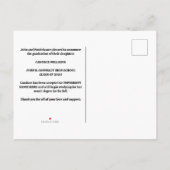 Paarse middelbare school koor foto Afstuderen Aankondigingskaart (Achterkant)