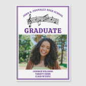 Paarse middelbare school koor foto Afstuderen magn (Voorkant)