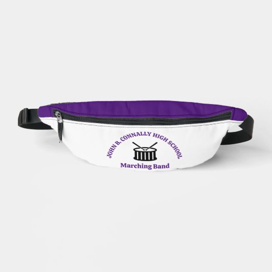 Paarse middelbare school marchingband gepersonalis heuptasje (Voorkant)