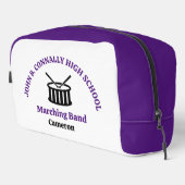 Paarse middelbare school marchingband gepersonalis toilettasje (Rechterhoek)