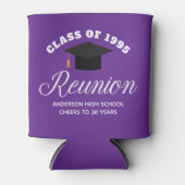 Paarse middelbare school reünie gepersonaliseerde  blikjeskoeler (Voorkant)