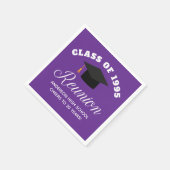 Paarse middelbare school reünie gepersonaliseerde  servet (Hoek)