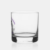 Paarse middelbare school reünie partij aangepaste whisky glas (Links)
