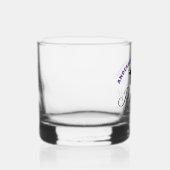 Paarse middelbare school reünie partij aangepaste whisky glas (Rechts)
