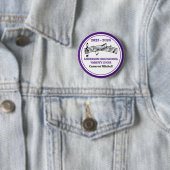 Paarse middelbare schoolkoor aangepaste aandenken ronde button 5,7 cm (In situ)