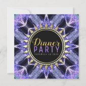 Paarse middeleeuwse Magische Dinner Party nodigt u Kaart (Voorkant)