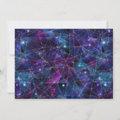 Paarse Midnight Crystal Galaxy Quinceanera foto Kaart (Achterkant)