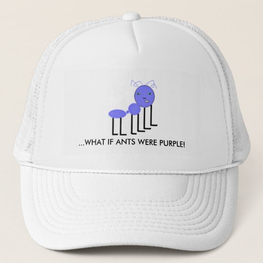 Paarse Mieren Hoed Trucker Pet (Voorkant)