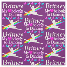 PAARSE MIJN HART BEHOORT TOT DANCE CUSTOM FABRIC