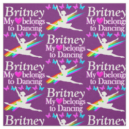 PAARSE MIJN HART BEHOORT TOT DANCE CUSTOM FABRIC STOF