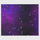 Paarse Milkyway Galaxy NightSky Illustratie Cadeaupapier (Vlak)