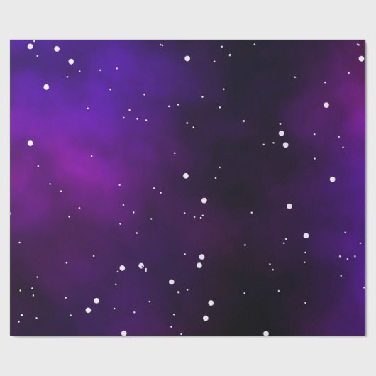 Paarse Milkyway Galaxy NightSky Illustratie Cadeaupapier (Vlak)