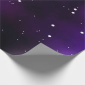 Paarse Milkyway Galaxy NightSky Illustratie Cadeaupapier (Hoek)