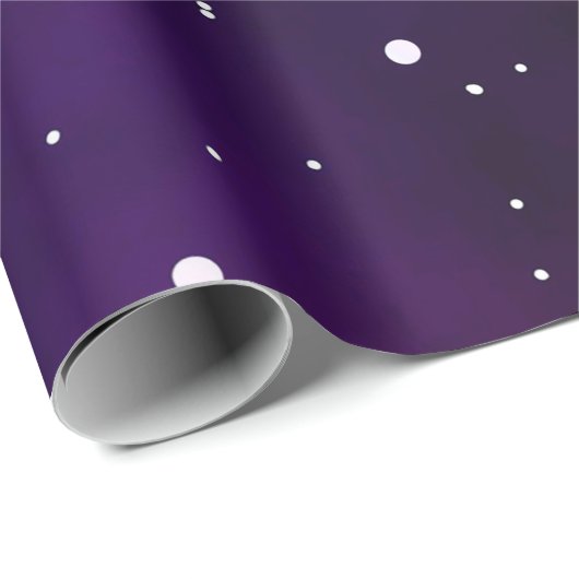 Paarse Milkyway Galaxy NightSky Illustratie Cadeaupapier (Rol Hoek)