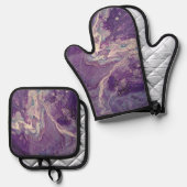 Paarse Milkyway Ovenwant & Pannenlap Set (Voorkant / Achterkant)