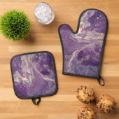 Paarse Milkyway Ovenwant & Pannenlap Set (Top down)