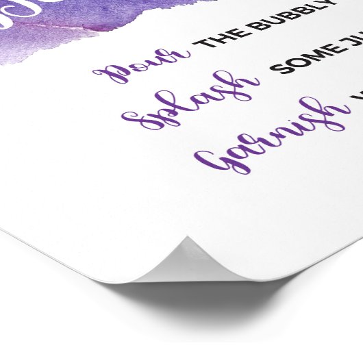 Paarse Mimosa Bar Poster (Hoek)