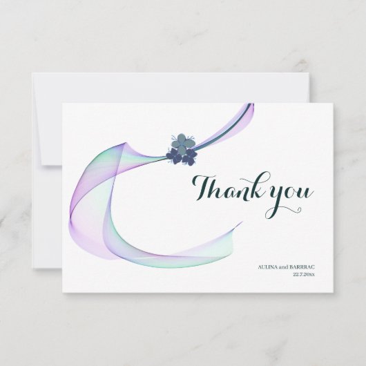 Paarse mini Floral Hartelijk dank (Voorkant)