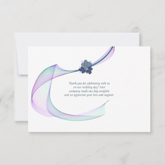 Paarse mini Floral Hartelijk dank (Achterkant)