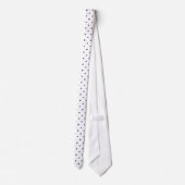 Paarse mini Polka Dot Pattern op White Stropdas (Achterkant)