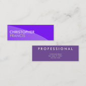 Paarse minikaarten met twee toonprofessionele mini mini visitekaartje (Voorkant / Achterkant)