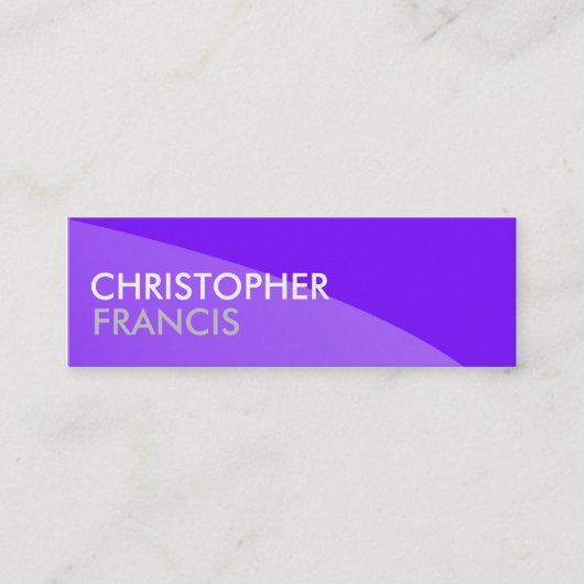 Paarse minikaarten met twee toonprofessionele mini mini visitekaartje (Voorkant)