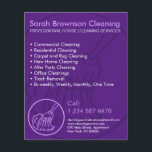 Paarse Minimaal Huis Schoonmaakster Flyer<br><div class="desc">Paarse Minimaal Huis Schoonmaakster</div>