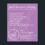 Paarse Minimaal Huis Schoonmaken Huishouden Flyer<br><div class="desc">Paarse Minimaal Huis Schoonmaken Huishouden</div>