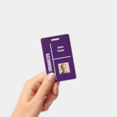 Paarse Minimaal Organizer Event ID Badge (Handheld)