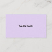 Paarse Minimal Hair Stylist Schaar Afsprakenkaartje (Achterkant)