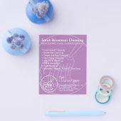 Paarse Minimal Home Cleaning House Keeping Flyer (Enkel)