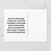 Paarse, Minimale & Elegante "Liefde en Bedankt!" K Briefkaart (Achterkant)