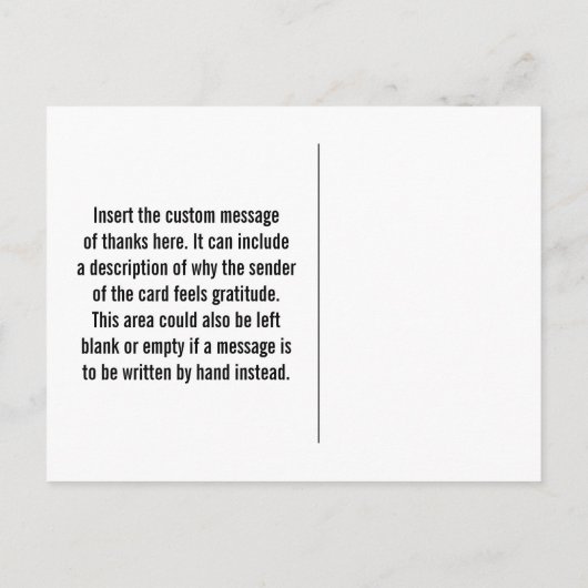 Paarse, Minimale & Elegante "Liefde en Bedankt!" K Briefkaart (Achterkant)