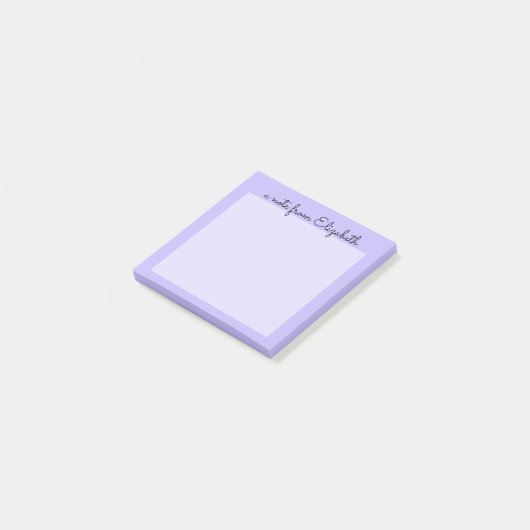 Paarse minimale lavendel post-it® notes (Schuin)