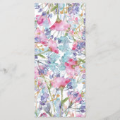 paarse minimale moderne huwelijksmenu's menu (Achterkant)