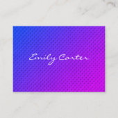 Paarse, minimale overvloeicursieve lettertype visitekaartje (Voorkant)