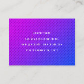 Paarse, minimale overvloeicursieve lettertype visitekaartje (Achterkant)
