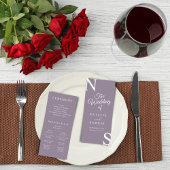 Paarse minimalistisch & vet Initialen bruiloft pro