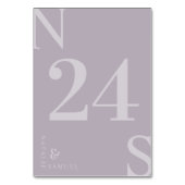 Paarse minimalistische & elegante eenvoudige gewaa kaart (Achterkant)