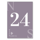 Paarse minimalistische & elegante eenvoudige gewaa kaart (Voorkant)