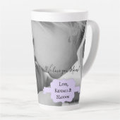 Paarse minimalistische foto-Moederdag latte Mok (Rechterhoek)