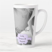 Paarse minimalistische foto-Moederdag latte Mok (Rechts)