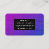 Paarse minimalistische kunstspatter visitekaartje (Achterkant)