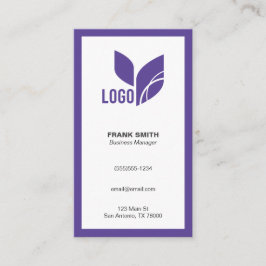 Paarse minimalistische moderne visitekaartje