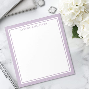 Paarse Minimalistische Monogram Notitieblok