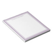 Paarse Minimalistische Monogram Notitieblok (Schuin)