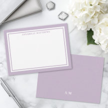 Paarse Minimalistische Naam Monogram